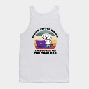 Work From Home Employee Of The Year Dog Tank Top